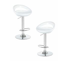Набор 2 шт Стул барный DOBRIN DISCO, белый, Вариант: белый | Интернет магазин мебели и декора LifeDekor