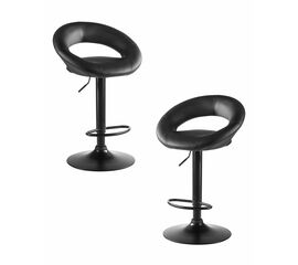 Набор 2 шт Стул барный DOBRIN MIRA BLACK, чёрный, Вариант: чёрный | Интернет магазин мебели и декора LifeDekor