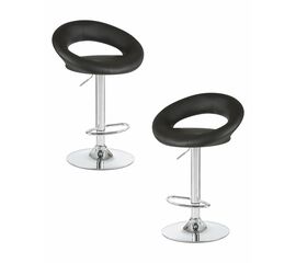 Набор 2 шт Стул барный DOBRIN MIRA, чёрный, Вариант: чёрный | Интернет магазин мебели и декора LifeDekor