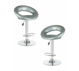 Набор 2 шт Стул барный DOBRIN MIRA, серебряный, Вариант: серебряный | Интернет магазин мебели и декора LifeDekor