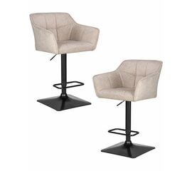 Набор 2 шт Стул барный DOBRIN RALF, бежевый твид (LEO26), Вариант: бежевый твид (LEO26) | Интернет магазин мебели и декора LifeDekor