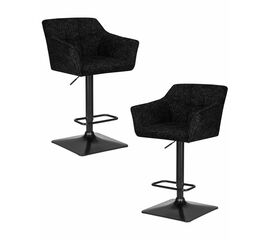 Набор 2 шт Стул барный DOBRIN RALF, черный твид (LEO18), Вариант: черный твид (LEO18) | Интернет магазин мебели и декора LifeDekor