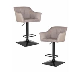 Набор 2 шт Стул барный DOBRIN RALF, светло-серый (LAR-106D-25), Вариант: светло-серый (LAR-106D-25) | Интернет магазин мебели и декора LifeDekor