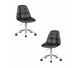 Набор 2 шт Офисное кресло для персонала DOBRIN MONTY, чёрный, Вариант: чёрный | Интернет магазин мебели и декора LifeDekor