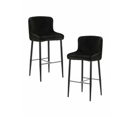 Набор 2 шт Стул барный DOBRIN CHRISTIAN'75, черные ножки, черный велюр (V108-77), Вариант: черные ножки, черный велюр (V108-77) | Интернет магазин мебели и декора LifeDekor