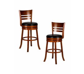 Набор 2 шт Вращающийся полубарный стул DOBRIN WILLIAM COUNTER, шоколад, черный, Вариант: шоколад, чёрный | Интернет магазин мебели и декора LifeDekor