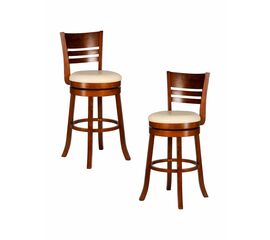 Набор 2 шт Вращающийся полубарный стул DOBRIN WILLIAM COUNTER, шоколад, кремовый, Вариант: шоколад, кремовый | Интернет магазин мебели и декора LifeDekor
