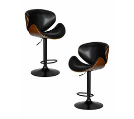 Набор 2 шт Стул барный DOBRIN JACK BLACK, цвет черный глянец PU ABD 002, Вариант: цвет черный глянец PU ABD 002 | Интернет магазин мебели и декора LifeDekor