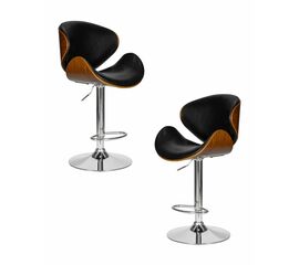 Набор 2 шт Стул барный DOBRIN JACK, цвет черный глянец PU ABD 002, Вариант: цвет черный глянец PU ABD 002 | Интернет магазин мебели и декора LifeDekor