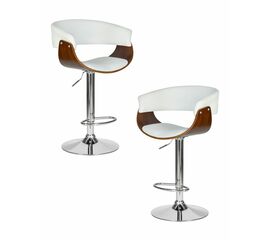 Набор 2 шт Стул барный DOBRIN OSTIN, цвет белый PU ABA 008, Вариант: цвет белый PU ABA 008 | Интернет магазин мебели и декора LifeDekor