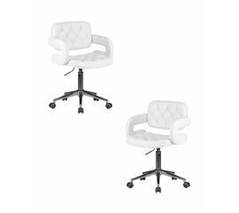 Набор 2 шт Офисное кресло для персонала DOBRIN LARRY, белый, Вариант: белый | Интернет магазин мебели и декора LifeDekor