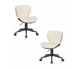 Набор 2 шт Офисное кресло для персонала DOBRIN RORY, кремово-коричневый, Вариант: кремово-коричневый | Интернет магазин мебели и декора LifeDekor