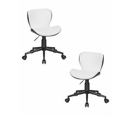 Набор 2 шт Офисное кресло для персонала DOBRIN RORY, бело-чёрный, Вариант: бело-чёрный | Интернет магазин мебели и декора LifeDekor