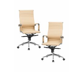 Набор 2 шт Офисное кресло для руководителей DOBRIN CLARK, бежевый, Вариант: бежевый | Интернет магазин мебели и декора LifeDekor