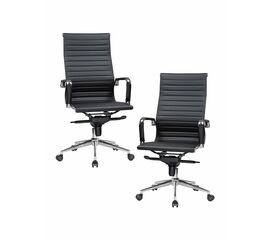Набор 2 шт Офисное кресло для руководителей DOBRIN CLARK, чёрный, Вариант: чёрный | Интернет магазин мебели и декора LifeDekor