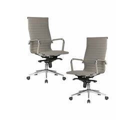 Набор 2 шт Офисное кресло для руководителей DOBRIN CLARK, серый, Вариант: серый | Интернет магазин мебели и декора LifeDekor