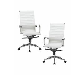 Набор 2 шт Офисное кресло для руководителей DOBRIN CLARK, белый, Вариант: белый | Интернет магазин мебели и декора LifeDekor