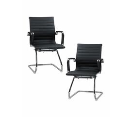 Набор 2 шт Офисное кресло для посетителей DOBRIN CODY, чёрный, Вариант: чёрный | Интернет магазин мебели и декора LifeDekor