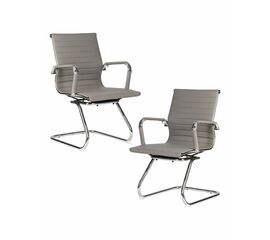 Набор 2 шт Офисное кресло для посетителей DOBRIN CODY, серый, Вариант: серый | Интернет магазин мебели и декора LifeDekor