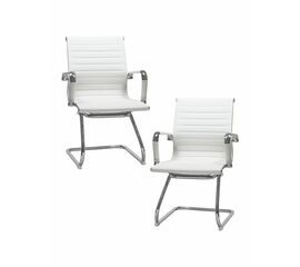 Набор 2 шт Офисное кресло для посетителей DOBRIN CODY, белый, Вариант: белый | Интернет магазин мебели и декора LifeDekor