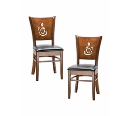 Набор 2 шт Стул обеденный DOBRIN JERRY, шоколад, чёрный, Вариант: шоколад, чёрный | Интернет магазин мебели и декора LifeDekor