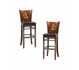 Набор 2 шт Стул барный DOBRIN JERRY BAR, шоколад, чёрный, Вариант: шоколад, чёрный | Интернет магазин мебели и декора LifeDekor