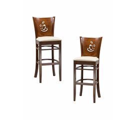 Набор 2 шт Стул барный DOBRIN JERRY BAR, шоколад, кремовый, Вариант: шоколад, кремовый | Интернет магазин мебели и декора LifeDekor
