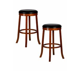 Набор 2 шт Круглый барный табурет DOBRIN BOB BAR, шоколад, черный, Вариант: шоколад, чёрный | Интернет магазин мебели и декора LifeDekor