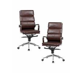 Набор 2 шт Офисное кресло для руководителей DOBRIN ARNOLD, коричневый, Вариант: коричневый | Интернет магазин мебели и декора LifeDekor