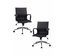 Набор 2 шт Офисное кресло для руководителей DOBRIN CLAYTON, чёрный, Вариант: чёрный | Интернет магазин мебели и декора LifeDekor