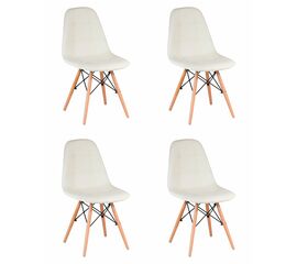 Набор 4 шт Стул обеденный DOBRIN BENNET, ножки светлый бук, кремовый, Вариант: ножки светлый бук, кремовый | Интернет магазин мебели и декора LifeDekor