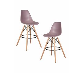 Набор 2 шт Стул барный DOBRIN DSW BAR, ножки светлый бук, цвет сиреневый (P-04), Вариант: ножки светлый бук, цвет сиреневый (P-04) | Интернет магазин мебели и декора LifeDekor
