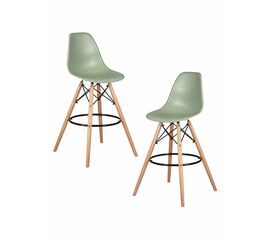 Набор 2 шт Стул барный DOBRIN DSW BAR, ножки светлый бук, цвет мятный (NX-G-09), Вариант: ножки светлый бук, цвет мятный (NX-G-09) | Интернет магазин мебели и декора LifeDekor