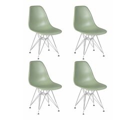 Набор 4 шт Стул обеденный DOBRIN DSR, ножки хром, цвет мятный (NX-G-09), Вариант: ножки хром, цвет мятный (NX-G-09) | Интернет магазин мебели и декора LifeDekor