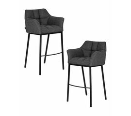 Набор 2 шт Стул барный DOBRIN LUCAS, серая ткань (F-22), Вариант: серая ткань (F-22) | Интернет магазин мебели и декора LifeDekor