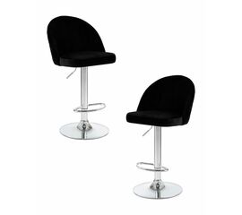 Набор 2 шт Стул барный DOBRIN MILANA, черный велюр (MJ9-101), Вариант: черный велюр (MJ9-101) | Интернет магазин мебели и декора LifeDekor