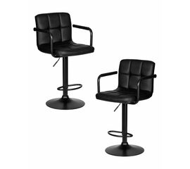 Набор 2 шт Стул барный DOBRIN KRUGER ARM BLACK, черный, Вариант: чёрный | Интернет магазин мебели и декора LifeDekor