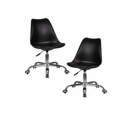 Набор 2 шт Офисное кресло для персонала DOBRIN MICKEY, чёрный, Вариант: чёрный | Интернет магазин мебели и декора LifeDekor