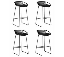 Набор 4 шт Стул барный DOBRIN FRANK, черный, Вариант: чёрный | Интернет магазин мебели и декора LifeDekor