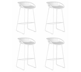 Набор 4 шт Стул барный DOBRIN FRANK, белый, Вариант: белый | Интернет магазин мебели и декора LifeDekor