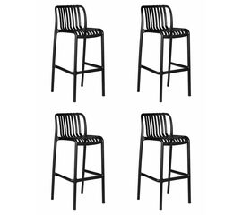 Набор 4 шт Стул барный DOBRIN CHLOE BAR, черный, Вариант: чёрный | Интернет магазин мебели и декора LifeDekor