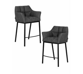 Набор 2 шт Стул барный DOBRIN LUCAS COUNTER, серая ткань (F-22), Вариант: серая ткань (F-22) | Интернет магазин мебели и декора LifeDekor