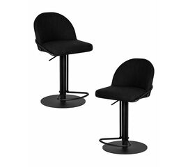 Набор 2 шт Стул барный DOBRIN OLIVER, черная ткань (SLR-10), Вариант: черная ткань (SLR-10) | Интернет магазин мебели и декора LifeDekor