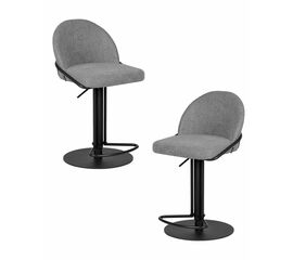 Набор 2 шт Стул барный DOBRIN OLIVER, серая ткань (FLY1347-17), Вариант: серая ткань (FLY1347-17) | Интернет магазин мебели и декора LifeDekor