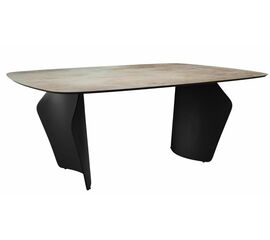 Стол DikLine KU180 керамика мрамор SH1683 матовая/опоры черные (2 уп) | Интернет магазин мебели и декора LifeDekor