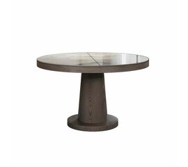 Стол круглый обеденный Bilbo (120+40), керамика глянцевая белая | Интернет магазин мебели и декора LifeDekor