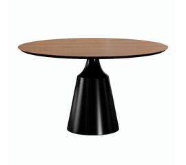 Стол круглый Lucas 120, шпон / опора черная | Интернет магазин мебели и декора LifeDekor
