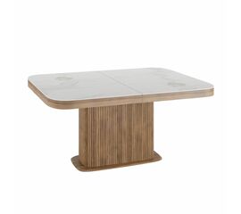 Стол прямоугольный раскладной Denver (160+40), керамика матовая, опора дерево | Интернет магазин мебели и декора LifeDekor