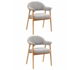 Стул обеденный Tavu с деревянными ножками серый 2 шт. | Интернет магазин мебели и декора LifeDekor