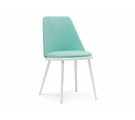 Стул на металлокаркасе Алдис катания лагун / белый матовый | Интернет магазин мебели и декора LifeDekor